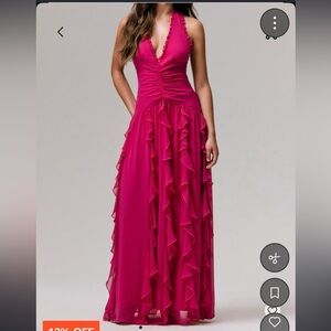 Club L London Ruffle Maxi dress